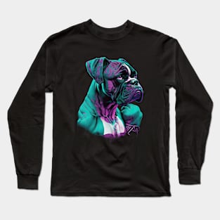 Vaporwave boxer Long Sleeve T-Shirt